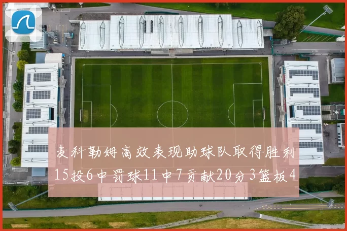 麦科勒姆高效表现助球队取得胜利15投6中罚球11中7贡献20分3篮板4助攻